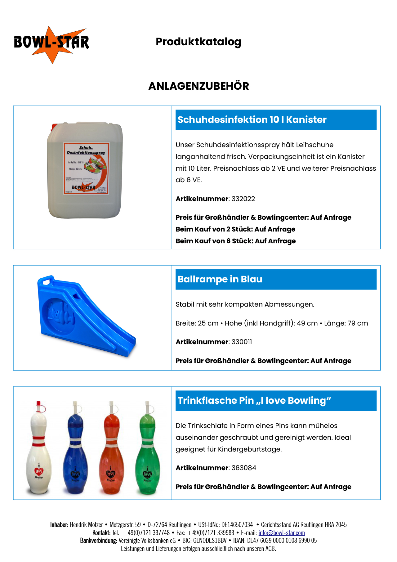 Anlagenzubehör
